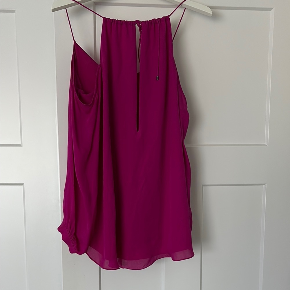 Elegant Silk Magenta Women's Top